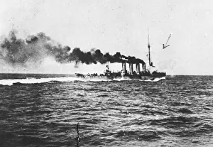 Otranto: Austrian battleship SMS Novara, Adriatic, WW1