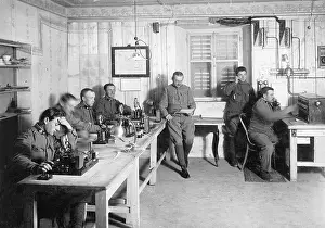 Morse: Austrian communications room on the Eastern Front, 1916