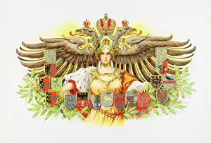 Jubilees: Austrian double-headed eagle with the arms