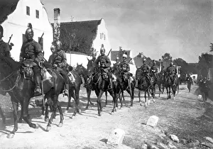Mobilizing: Austrian dragoons, 1914