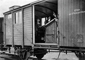 Progaganda: Austrian-Hungarian field printer's train, 1918