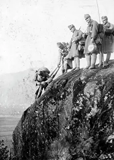 Telegraphy: Austrian investigation patrol at the Eastern front, 1917