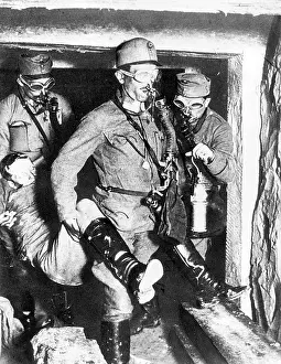 Unconscious: Austrian miners in a tunnel, 1918