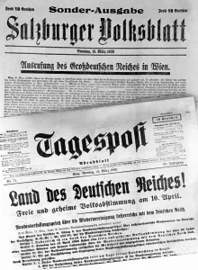 Salzburg: Austrian newspapers, 1938