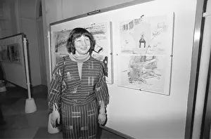 Linde: Austrian painter Linde Waber at her exhibition