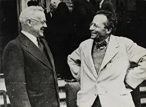 Schrdinger: Austrian physicist Erwin Schrodinger (right) talking wit