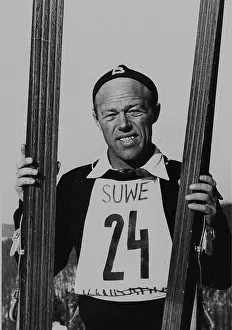 Bradl: The Austrian ski jumpers Sepp Bradl. About 1955