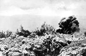 Piave: Austrian soldiers on the front in Italy, 1918