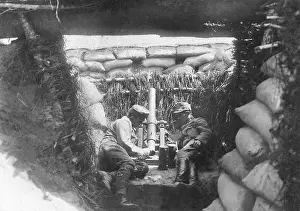 Volhynian: Austrian soldiers at their position on the Eastern front, 19