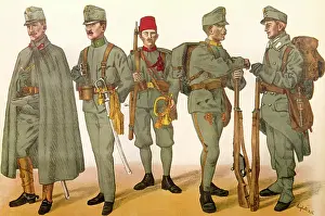 Bugle: Austrian soldiers in uniform, WW1