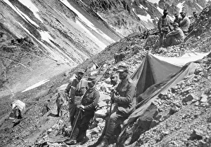 Dolomite: Austrian troops in the Dolomites, WW1