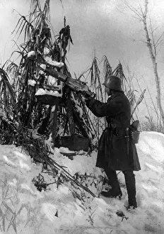 Austria Hungary: Austro-Hungarian antiaircraft defense position, 1918