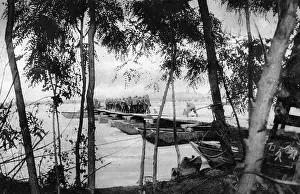 Twelfth: Austro-Hungarian engineers build a pontoon dock, 1917