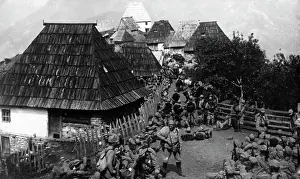 Bosnian: Austro-Hungarian infantry resting, 1914