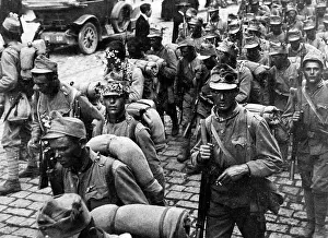 Ternopil: Austro-Hungarian troops march into Ternopil, 1917