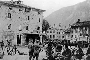 Austria Hungary: Austro-Hungarian troops move into Pontebba, 1917