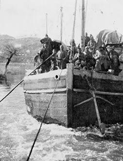 Shkoder: Austro-Hungarian troops on a ship, 1916