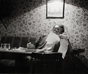 Hawelka: Author Hans Weigel in Cafe Hawelka in Vienna