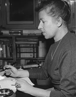 Ebner: Author Jeannie Ebner. Austria. Photograph. February