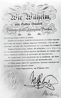 Charter: Authorisation of a German-Turkish military contract, 1917
