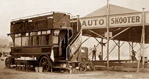 Dodgems: Auto Skooter dodgems fairground ride, probably 1920s