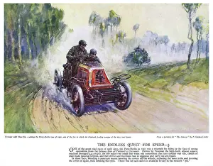 Fournier: Autocar Poster -- Paris-Berlin race