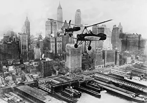 Pitcairn: Autogyro planes over New York, 1930