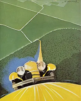 Maurus: Automobile on Hill