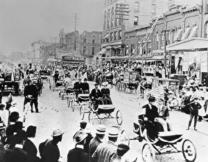Michigan: Automobile parade, 1920