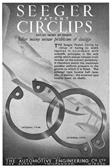 Seeger: Automotive Engineering Co - Seeger Patent Circlips