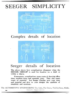 Seeger: Automotive Engineering Co - Seeger Patent Circlips