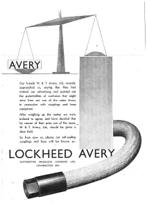 Couplings: Automotive Products Lockheed Avery Couplings