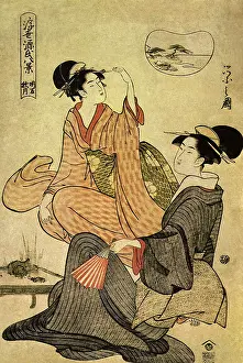 Eishi: Autumn Moon at Akashi