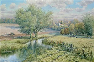 Mervyn: Autumn ' tractor in field etc
