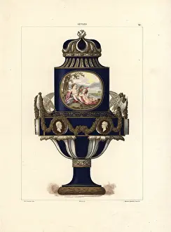 Gillot: Aux Colombes vase by Sevres