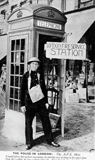 Auxiliary Fire Service man during WW2