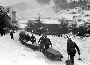 Avalanches: Avalanche crash in Vorarlberg 1954