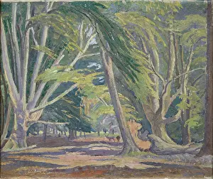Ethelbert: The Avenue ' Woodland with deer
