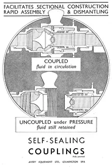 Couplings: Avery Pipe Couplings - Self-Sealing Uncouplers. 1942 Advert