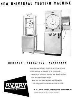 Hardness: Avery Universal Testing Machine - Brinell Hardness Test