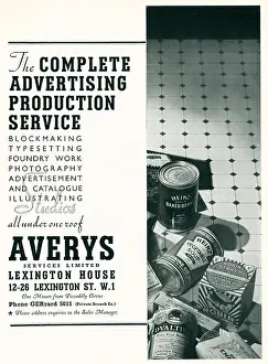 Typesetting: Averys Services Limited Advertisement