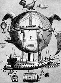 Utopia: aviation, balloons, utopian vision, balloon Minerva