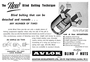 Eyelets: Aviation Developments. Pip-Pins, Avlok Nuts