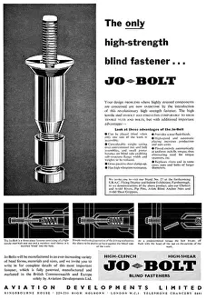 Eyelets: Aviation Developments. Pip-Pins, Avlok Nuts