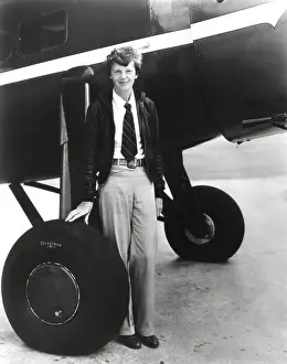 Lcgr2021: Aviator, Amelia Earhart, standing below her Bright