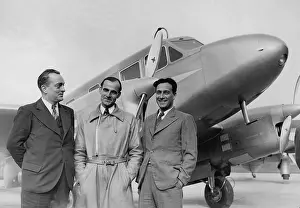 Saigon: The aviators Arnoux, Japy and Micheletti, 1936