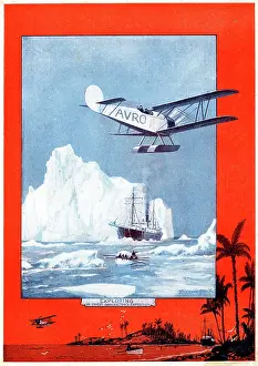 Iceberg: Avro aircraft with Shackleton Antarctic expedition