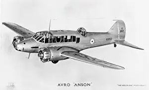 K6152: Avro Anson British twin engine aeroplane