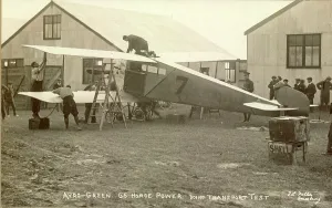 Larkhill: The Avro G being assembled at Larkhill in August 1912