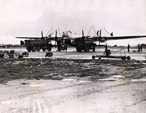 Blackbushe: Avro Lincoln being refuelled at Blackbushe